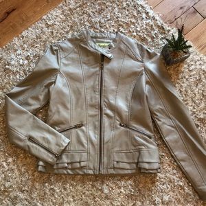 Faux leather jacket! ❤️Putty color❤️ Size M